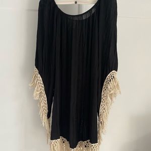 Z&L black crochet bikini coverup